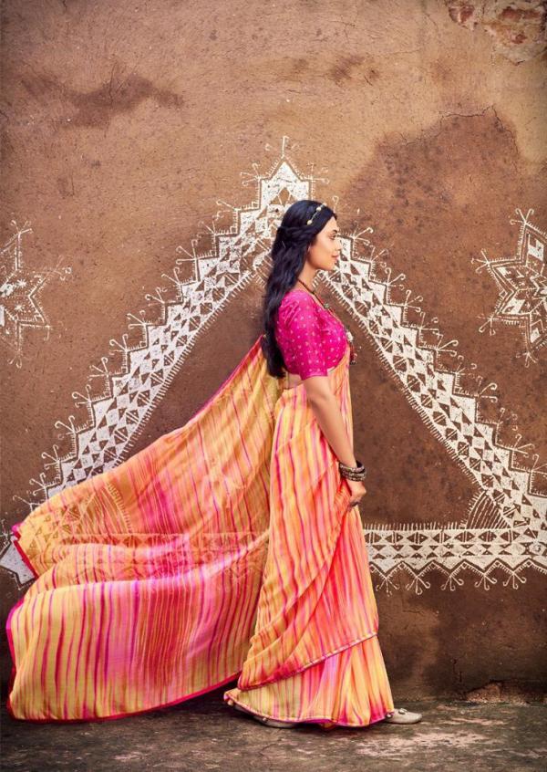 Kashvi Nandani Fancy Wear Chiffon Designer  Print Saree Collection